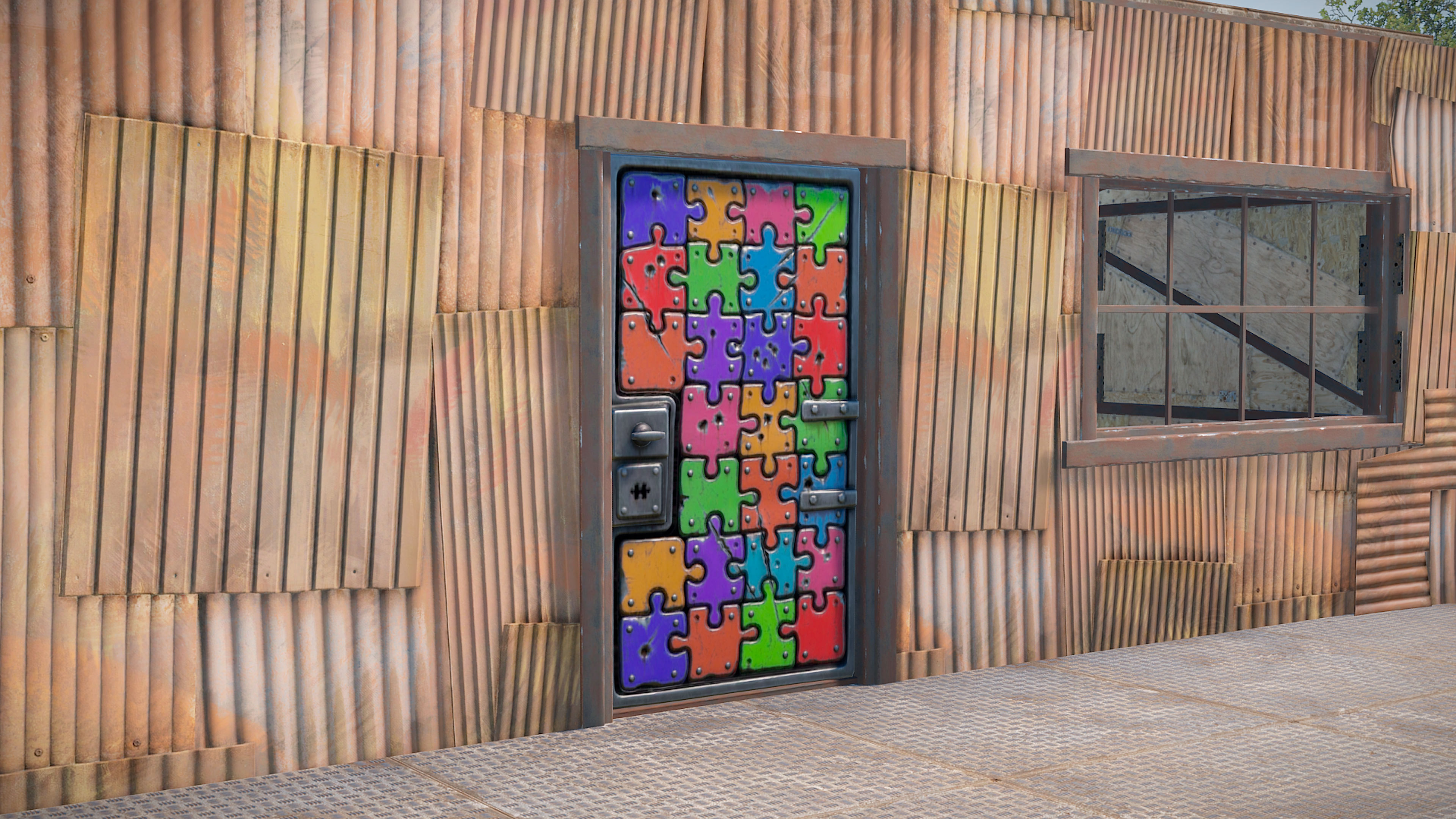 Puzzle Sheet Metal Door