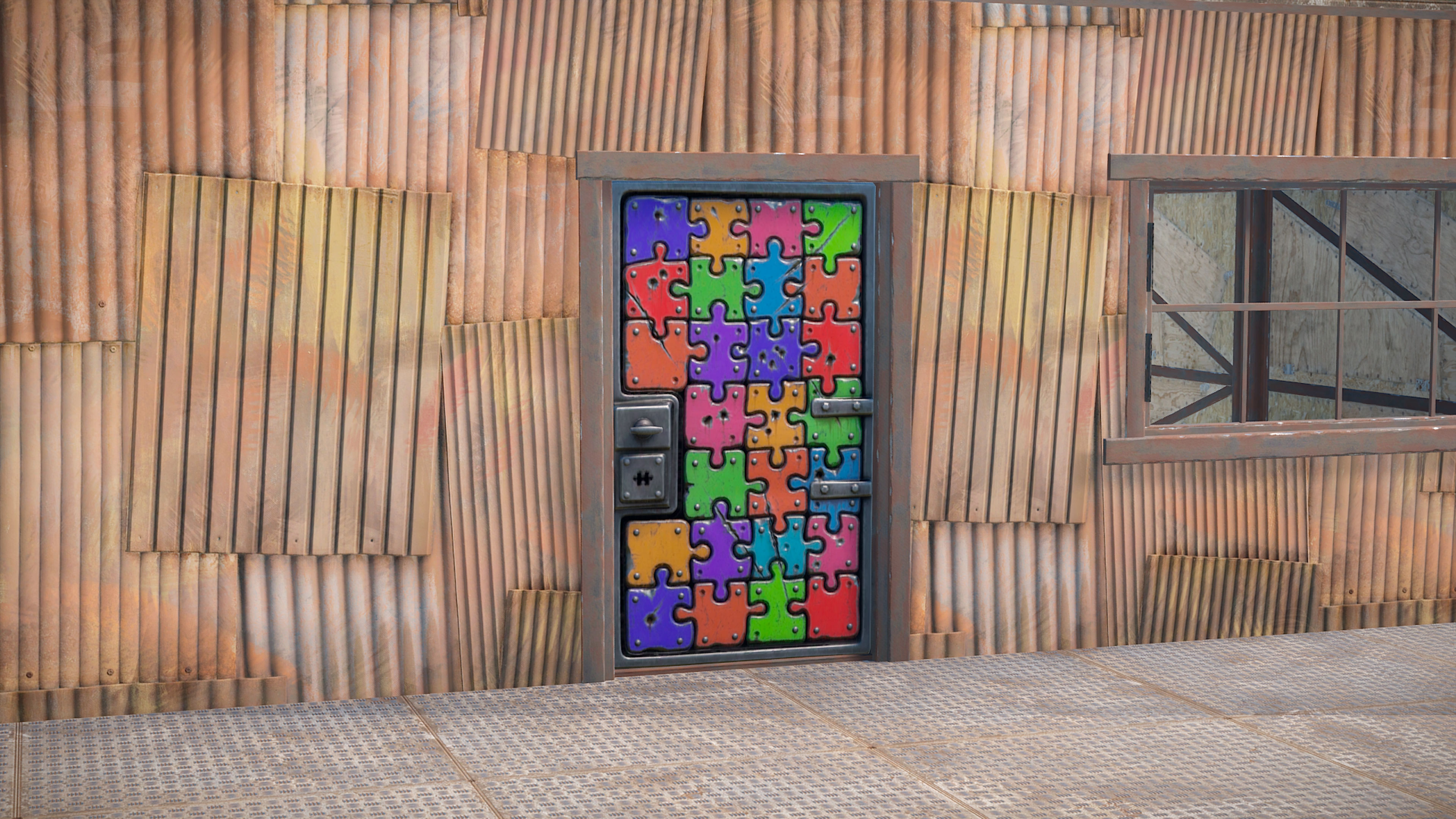 Puzzle Sheet Metal Door