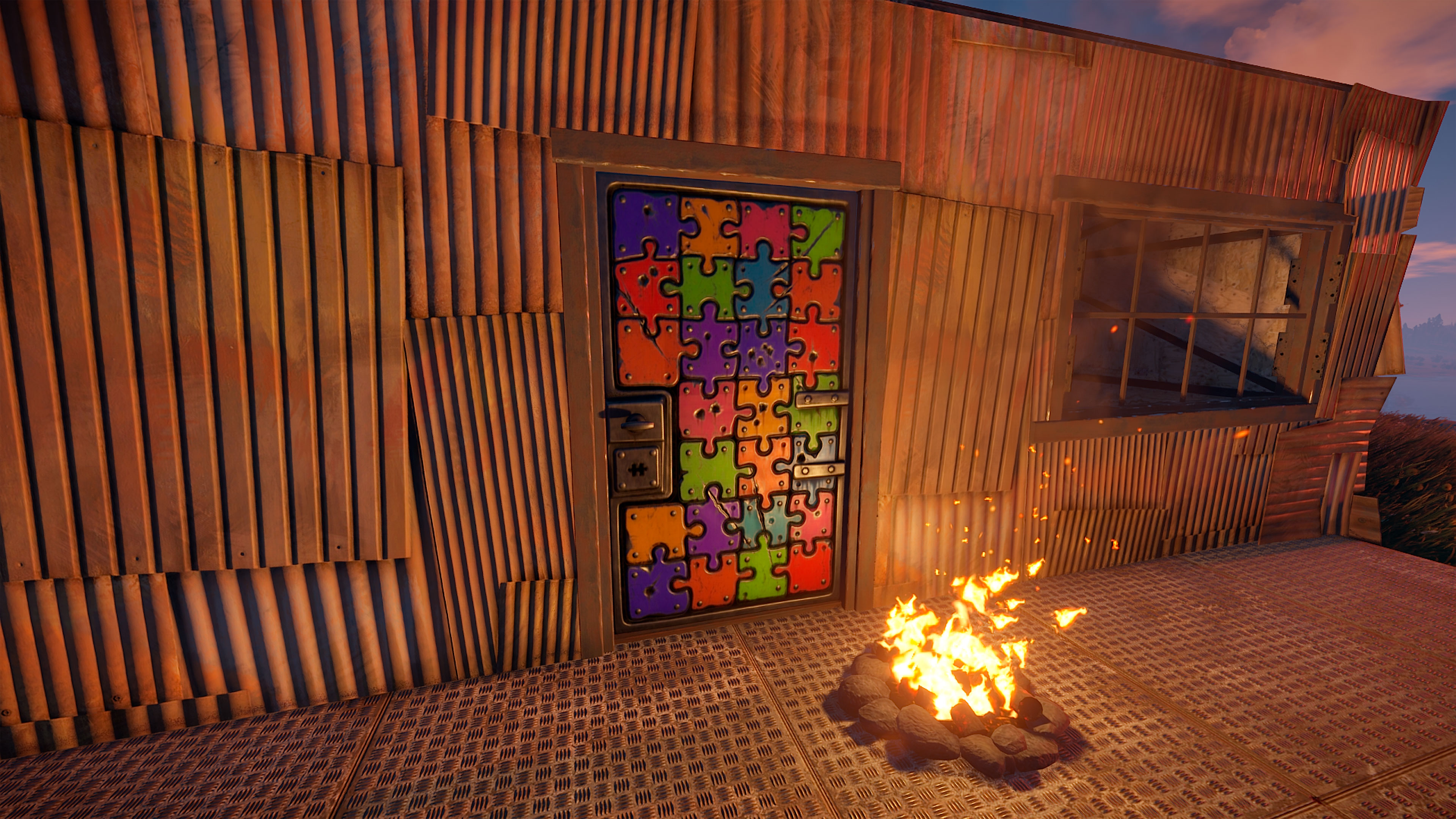 Puzzle Sheet Metal Door