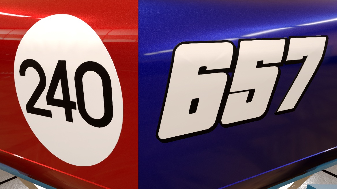 Racing Number Decals (UE4.27)