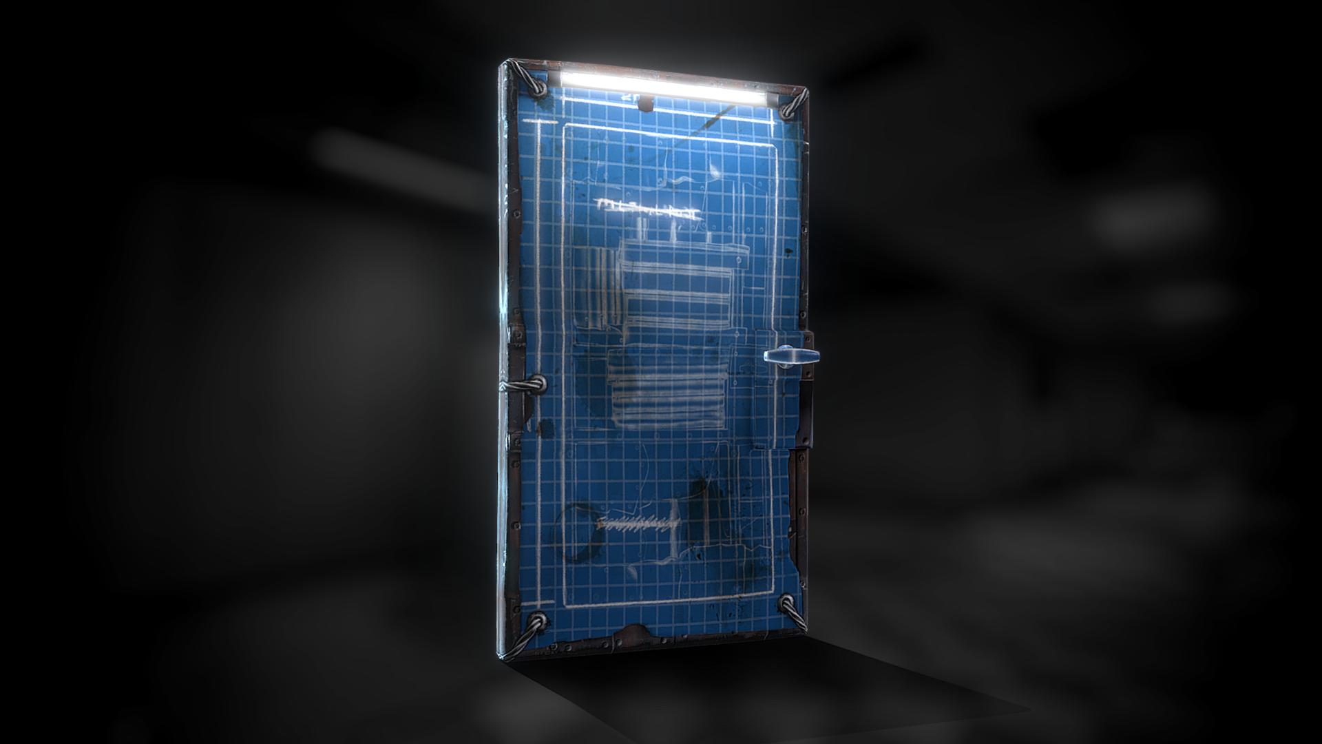Blueprint Metal Door