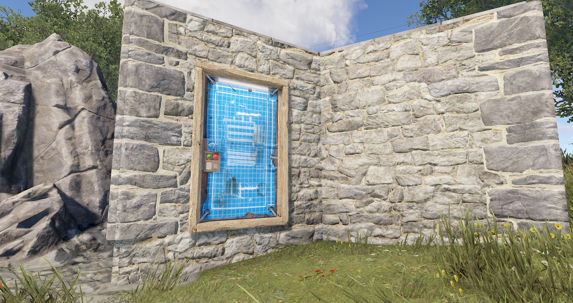 Blueprint Metal Door
