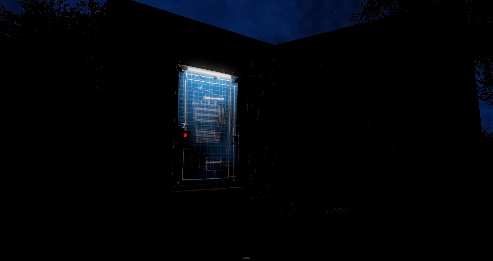 Blueprint Metal Door