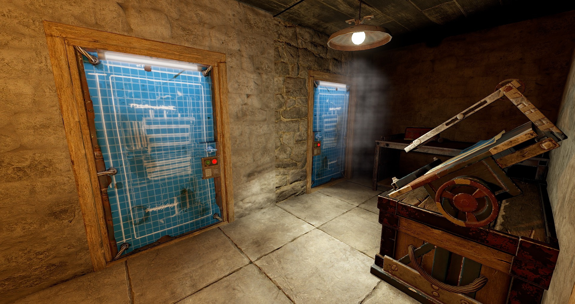 Blueprint Metal Door