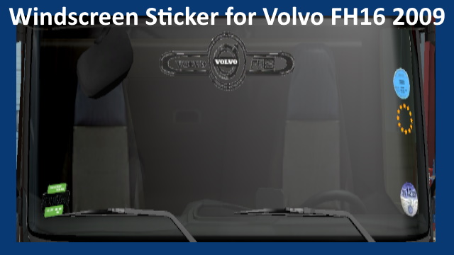 Volvo FH16 2009 Windscreen Sticker v1.0
