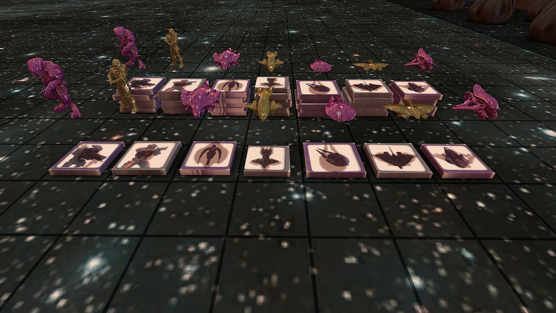 Not-At-All-To-Scale(tm) Halo Fleet Battles 3d Tokens