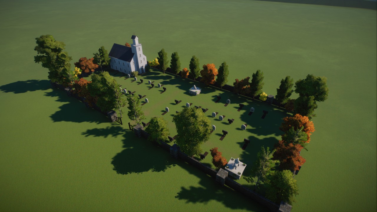 Graveyard and Church
