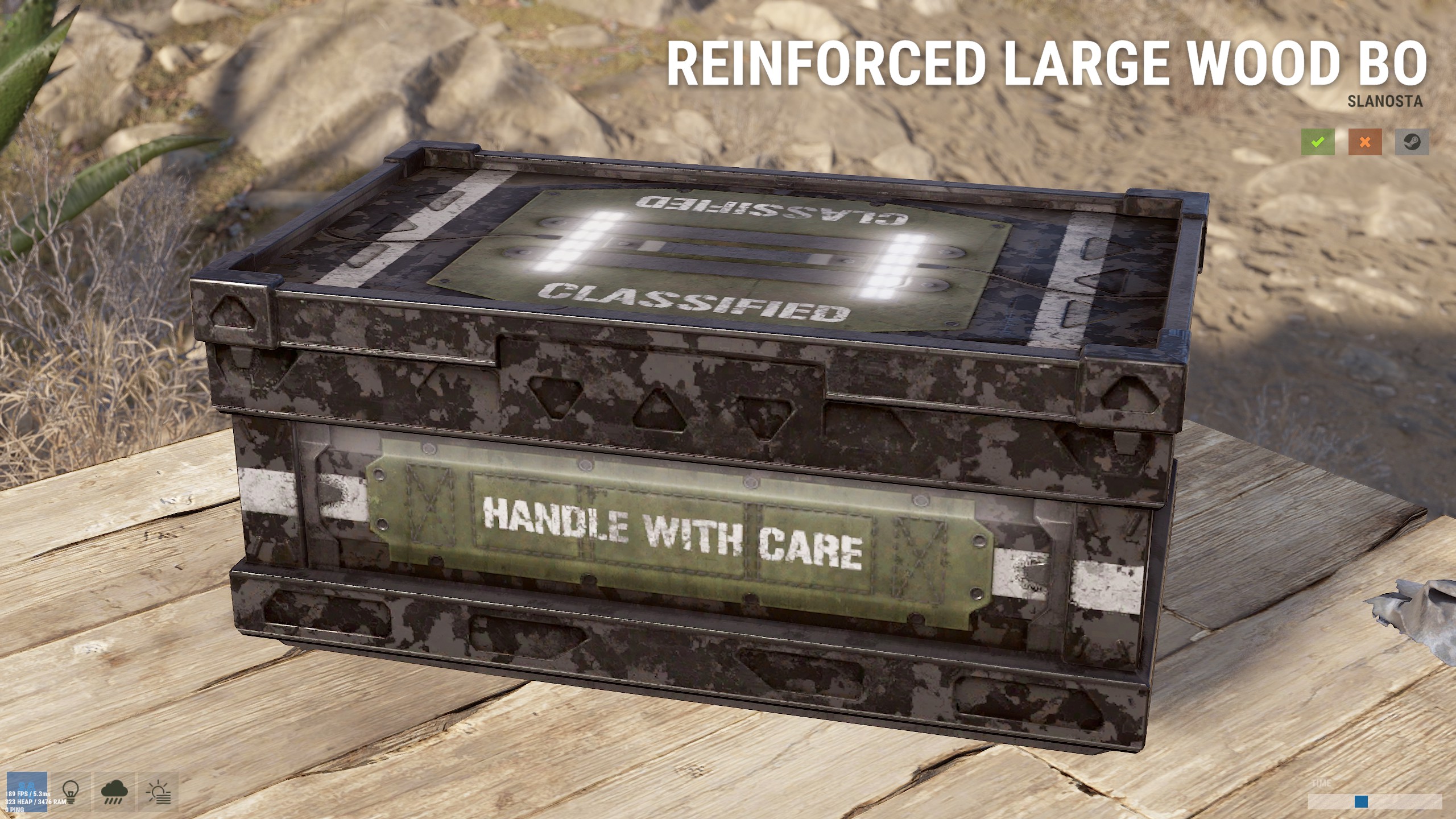 Reinforced Large Wood Box