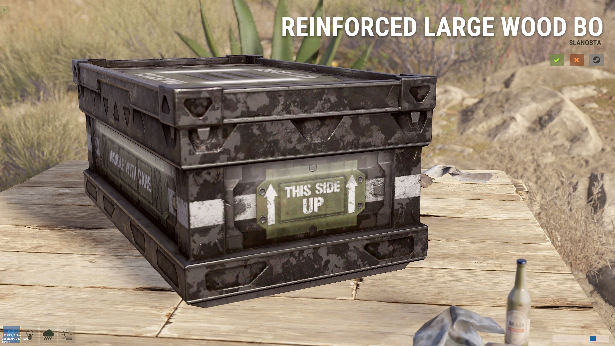 Reinforced Large Wood Box