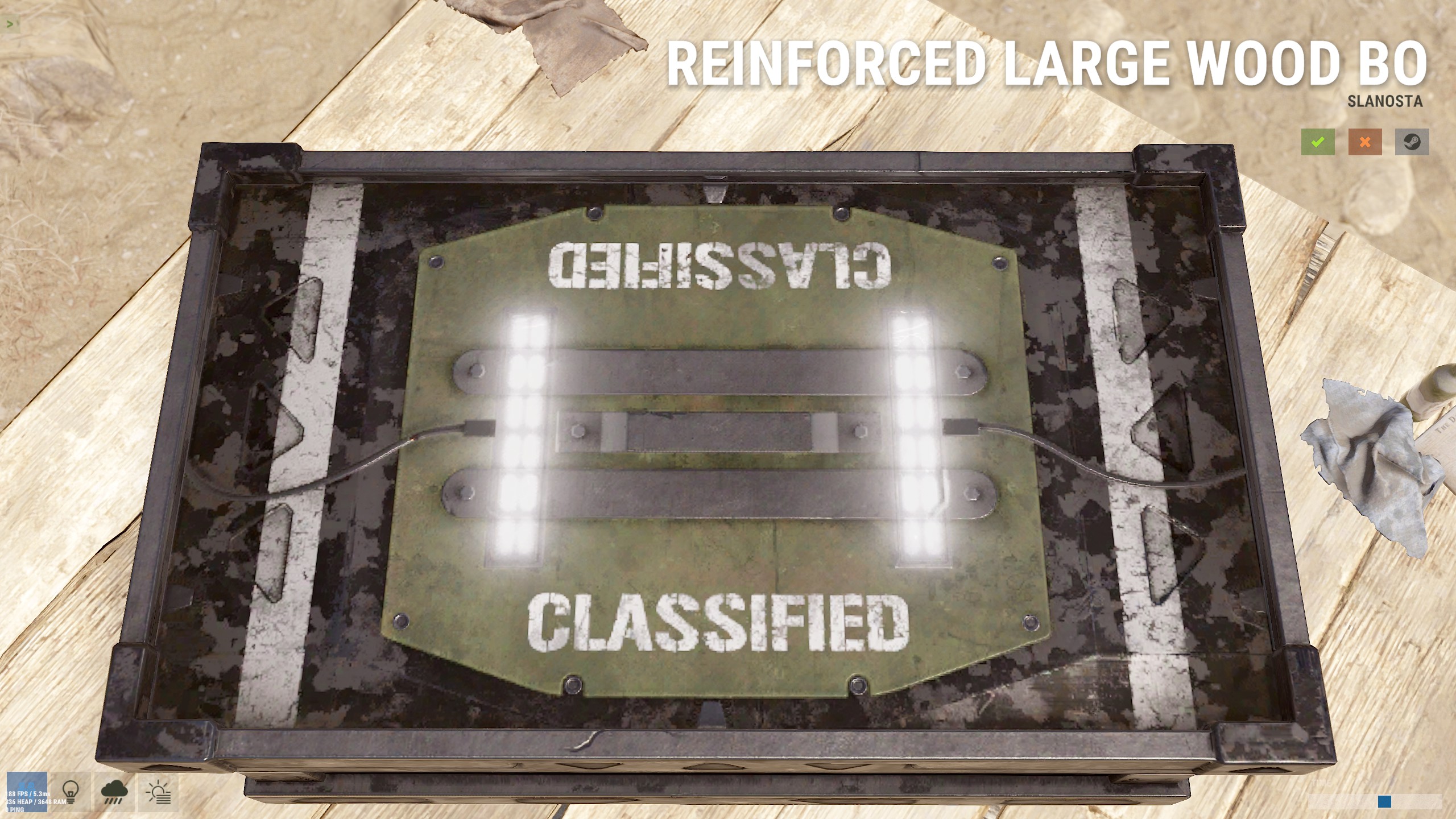 Reinforced Large Wood Box
