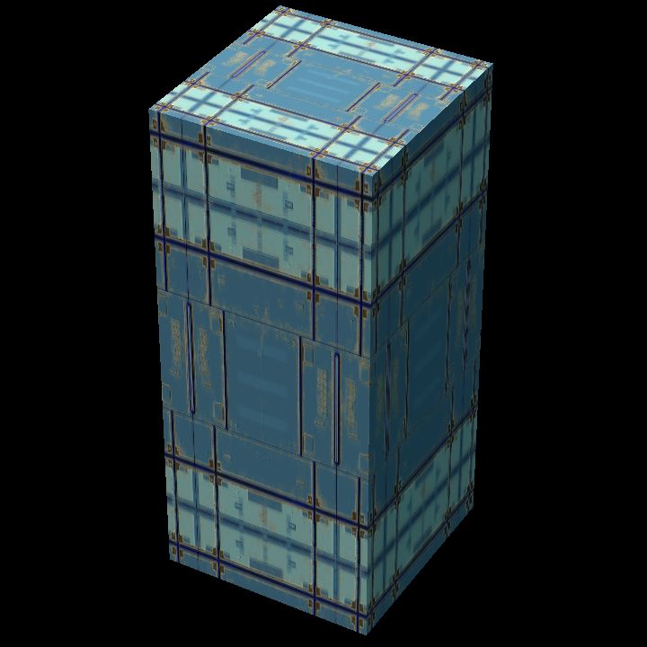 1x1 sq block blue