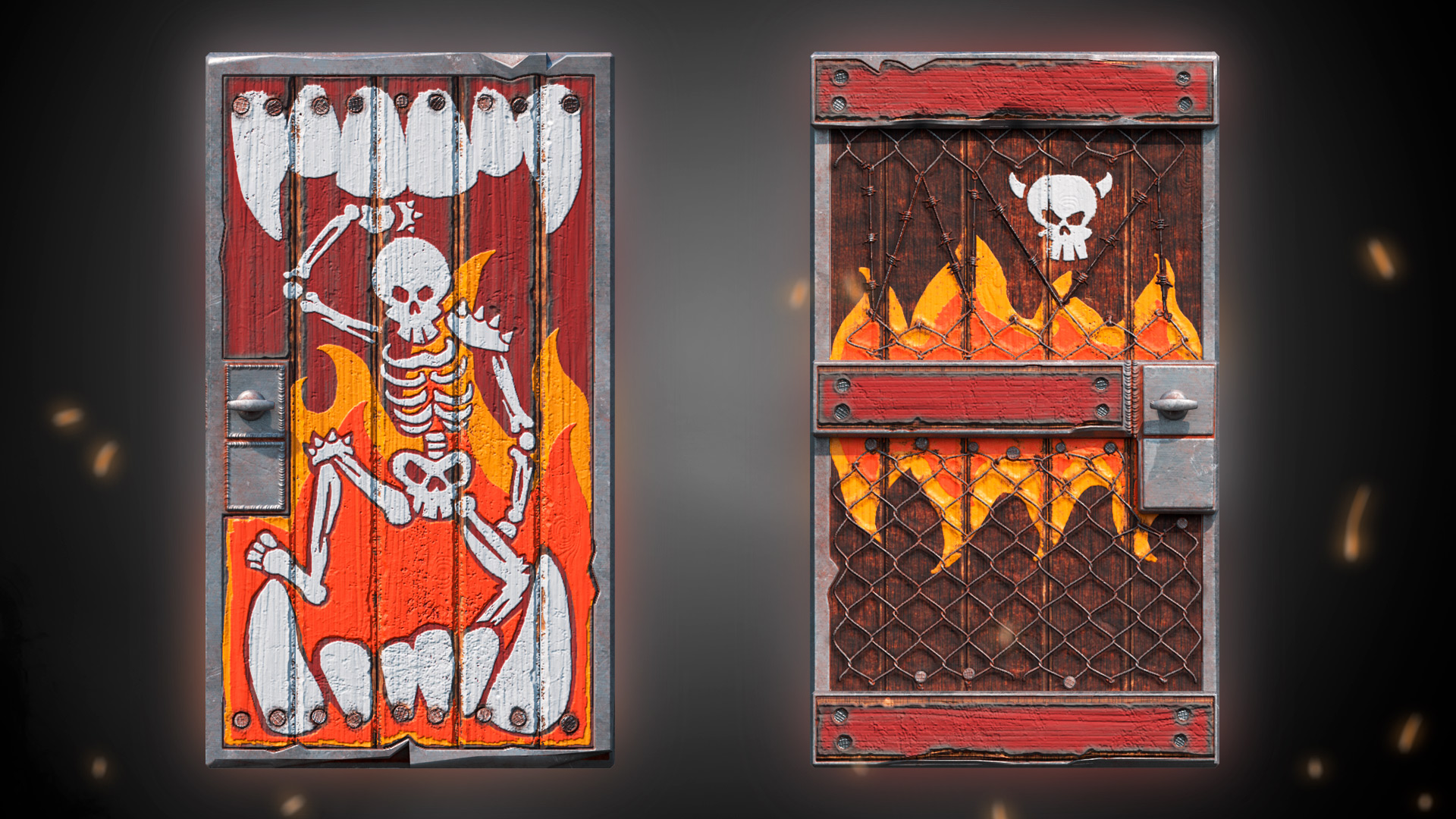 Brothers of Fire Wooden Door