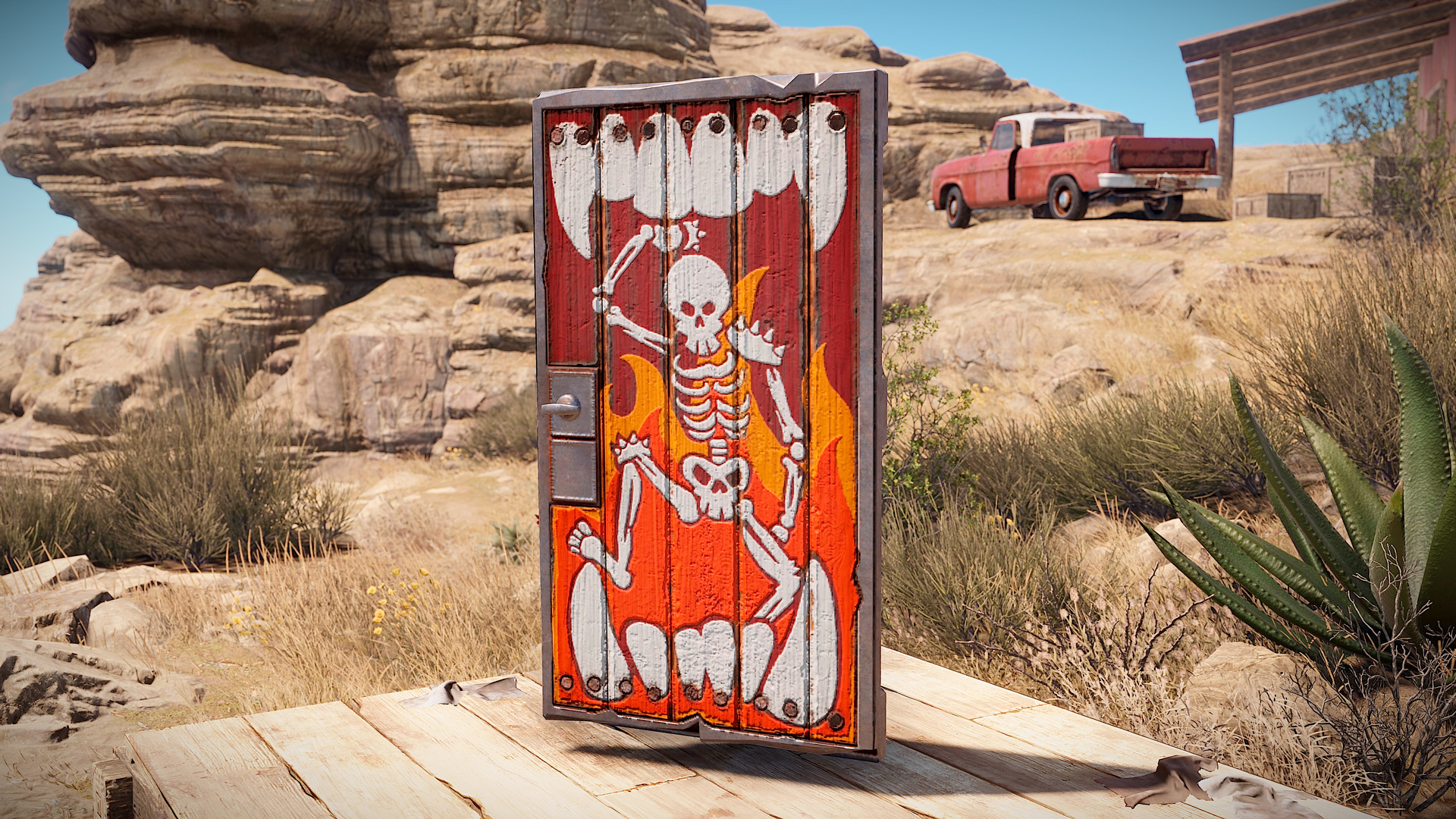 Brothers of Fire Wooden Door