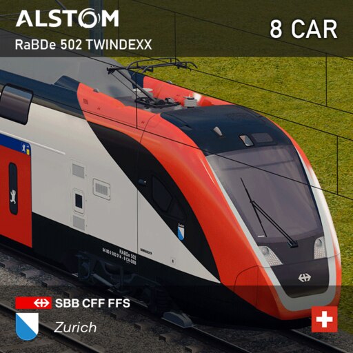 Steam Workshop::Alstom TWINDEXX - SBB RaBDe 502 'Zurich' (8Cars)