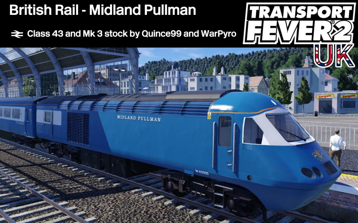 British Rail Class 43 HST and Mk 3 Coaches (Midland Pullman)