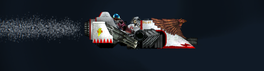 Bullock Pattern Jetbike (White Scar print) Warhammer 40k 白疤涂装喷气摩托 – Barotrauma Mod
