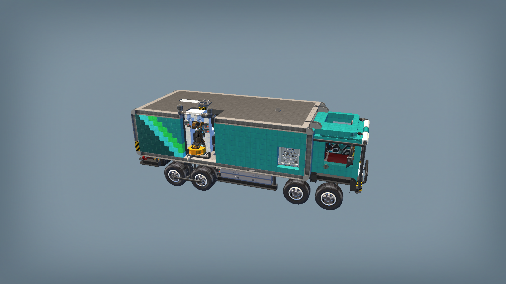 truck with cablebot inside