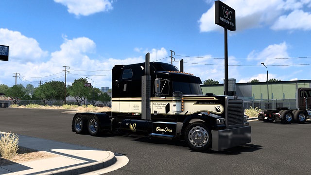 Black Swan skin for the Outlaw Trucking Western Star 4900EX
