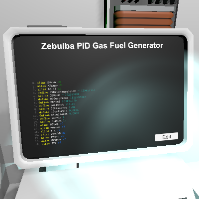 Zebulba PID Gas Fuel Generator