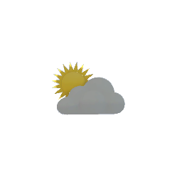 Partial sun and cloud decor