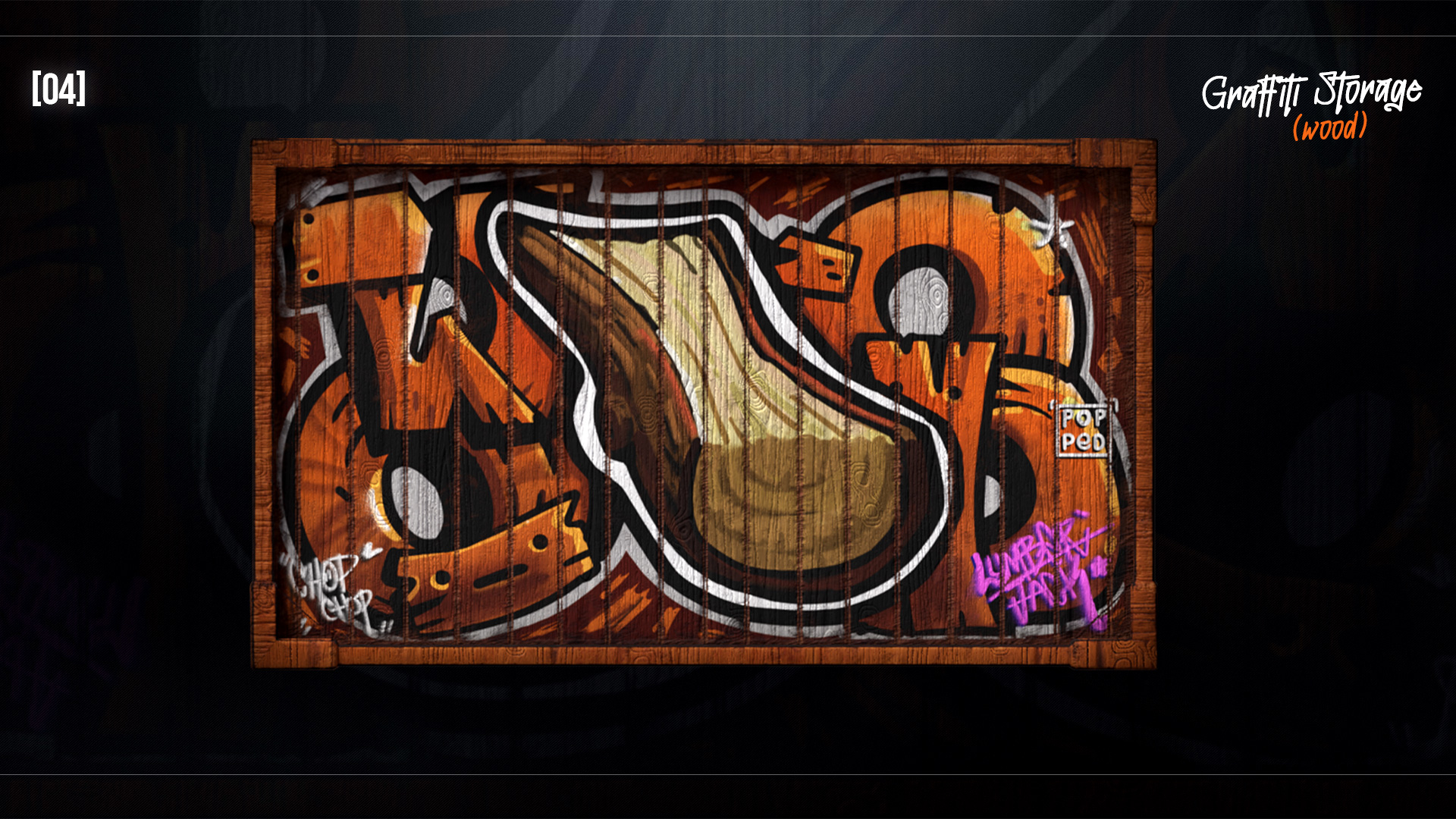 Graffiti Wood Storage