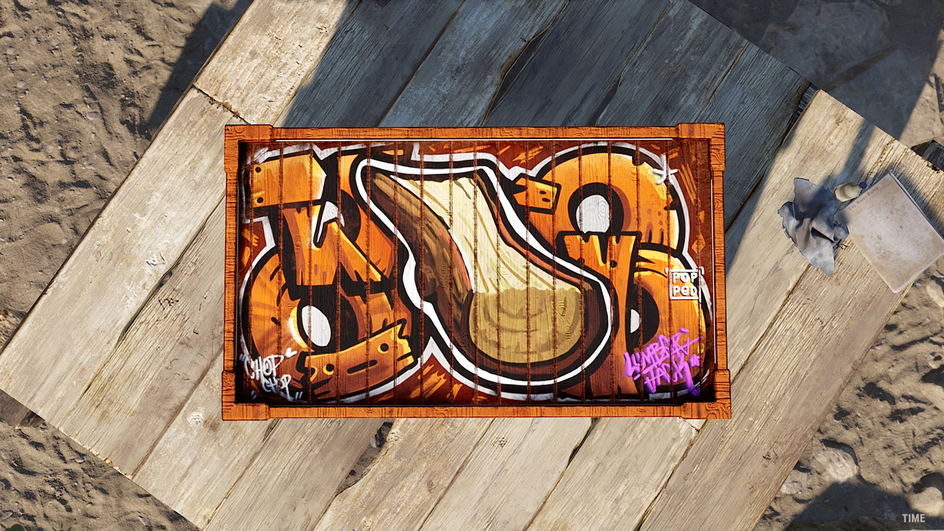 Graffiti Wood Storage