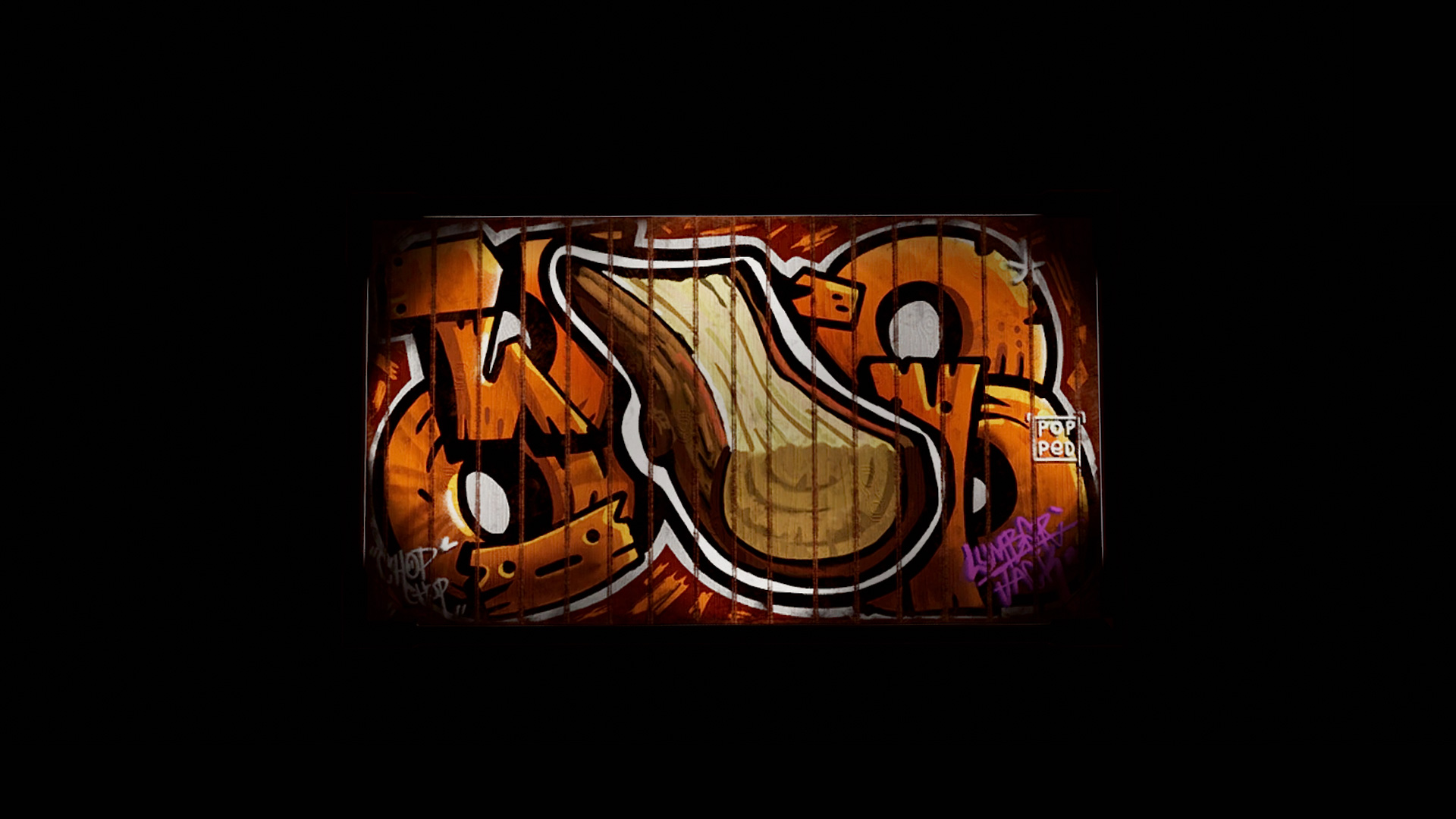 Graffiti Wood Storage