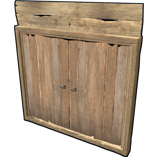 Transparent Wooden Double Door