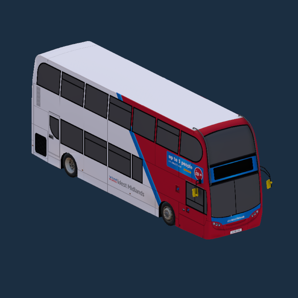 National Express West Midlands Blue Stripe (74 Branding) E400 FL