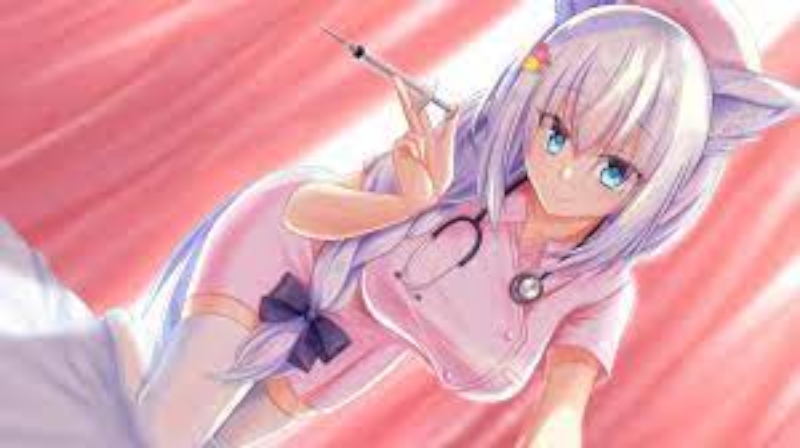 anime nurse holding a syringe