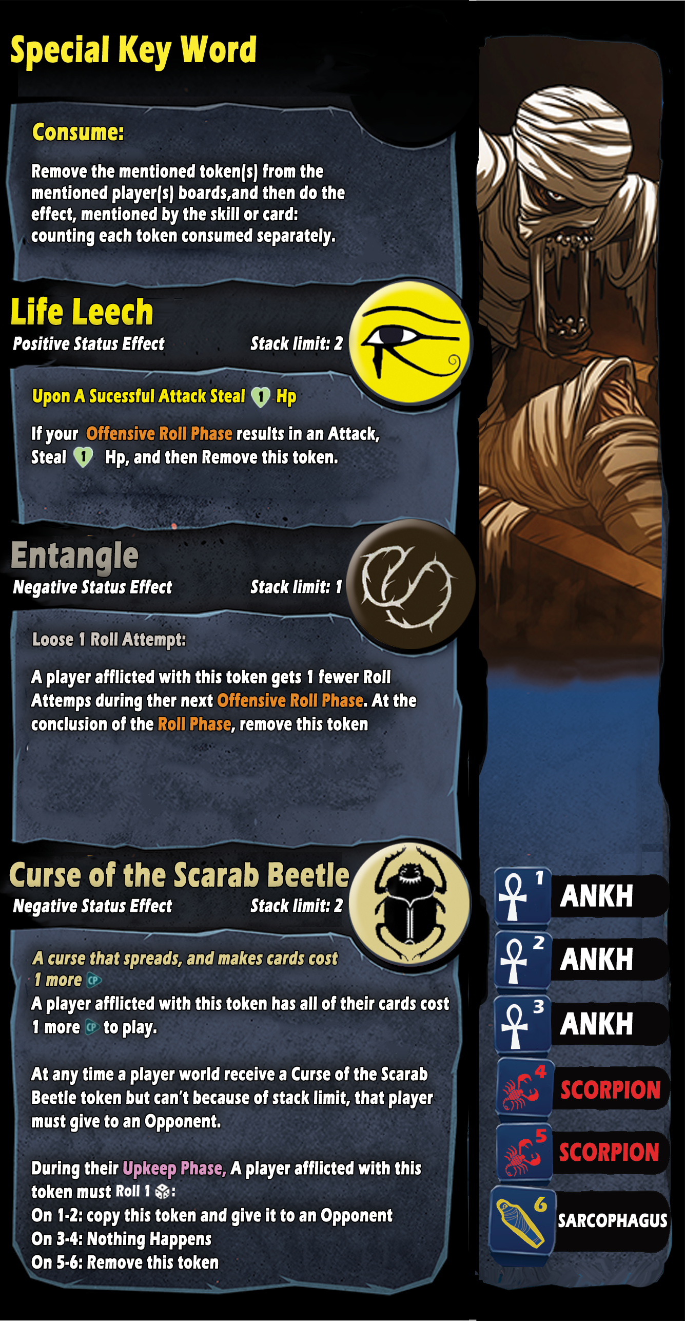 Dice Throne HomeBrew The Mummy: finished/ printNplay ready