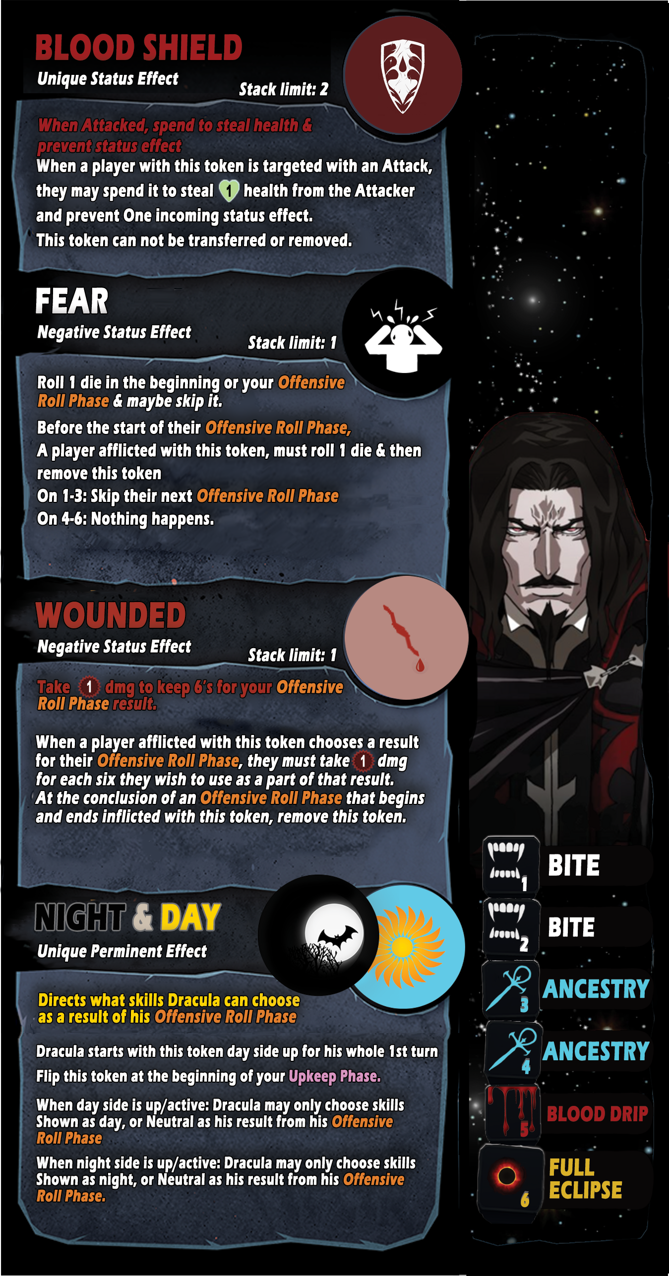 Dice Throne Homebrew Dracula: PrintNPlay ready