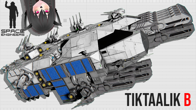 Tiktaalik B Factory Miner Railgun Artillery Gunship for Survival