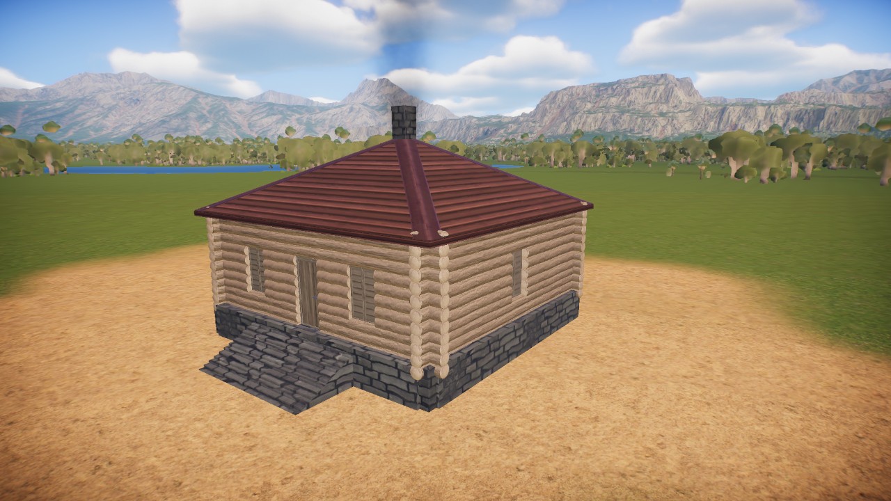 Simple block hut