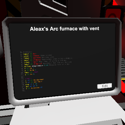 Aleax's Arc furnace with vent