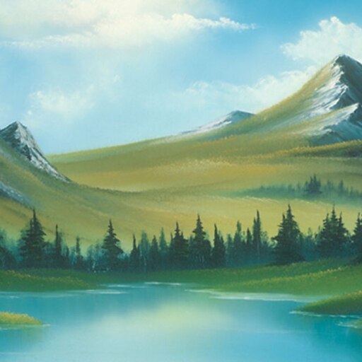 絵画 Mountain ridge lake Mountain Ridge Lake