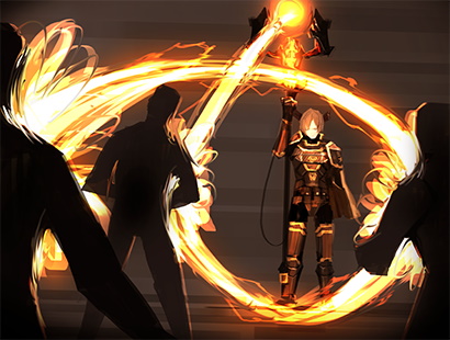 reception of the orange light