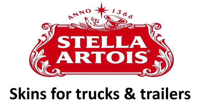 Stella Artois skins for trucks & trailers