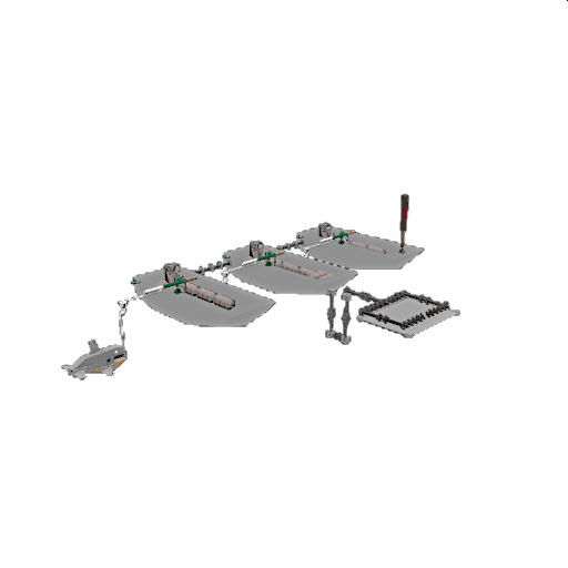100% realistic Fishing boat Fishing set (rod, net, stick) preview