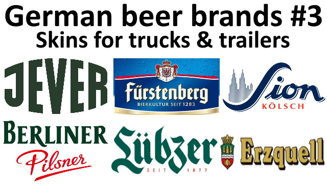 German beer brands #3 skins for trucks & trailers