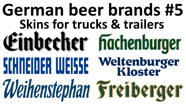 German beer brands #5 skins for trucks & trailers