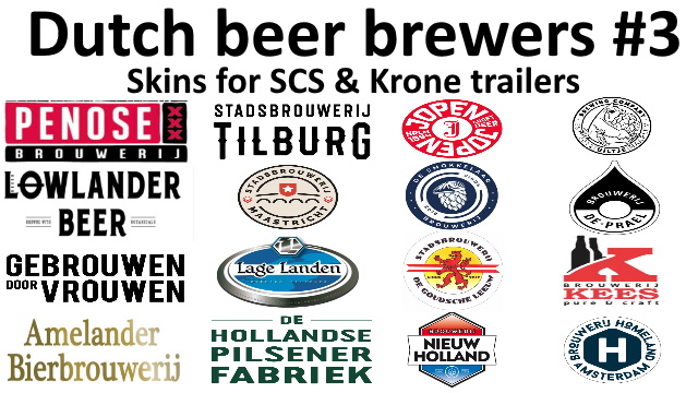 Dutch beer brewers #3 skins for SCS & Krone trailers