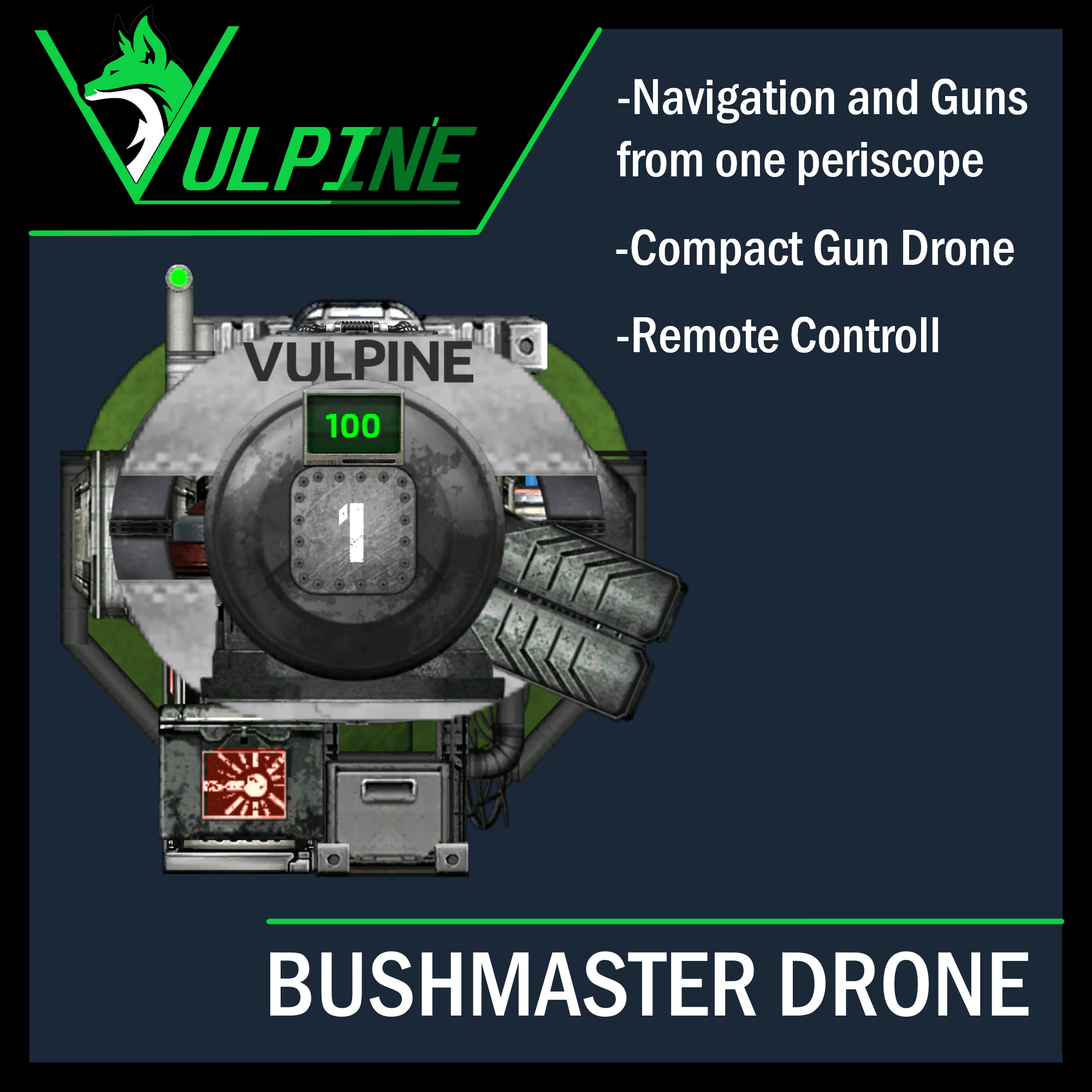 BUSHMASTER - Compact Gun Drone – Barotrauma Mod