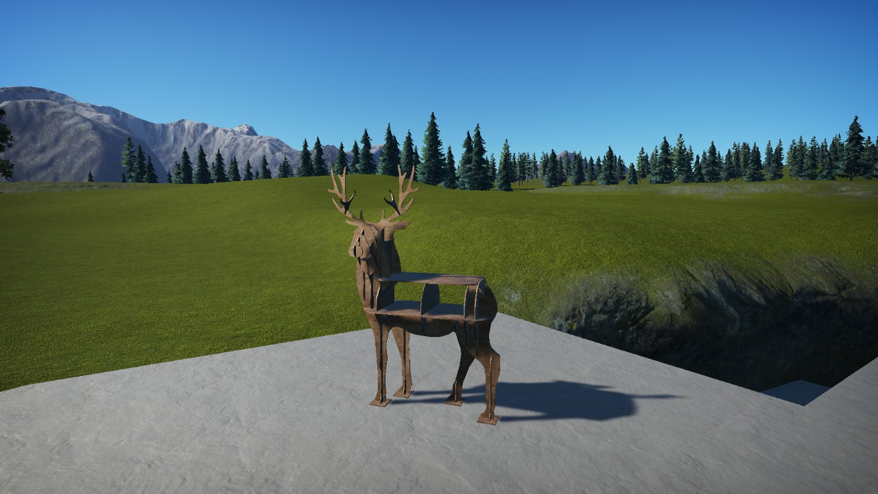 (SP) Wooden Deer Table