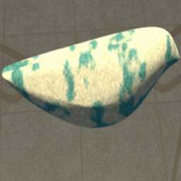 White and Teal Textured Kotori Decoration