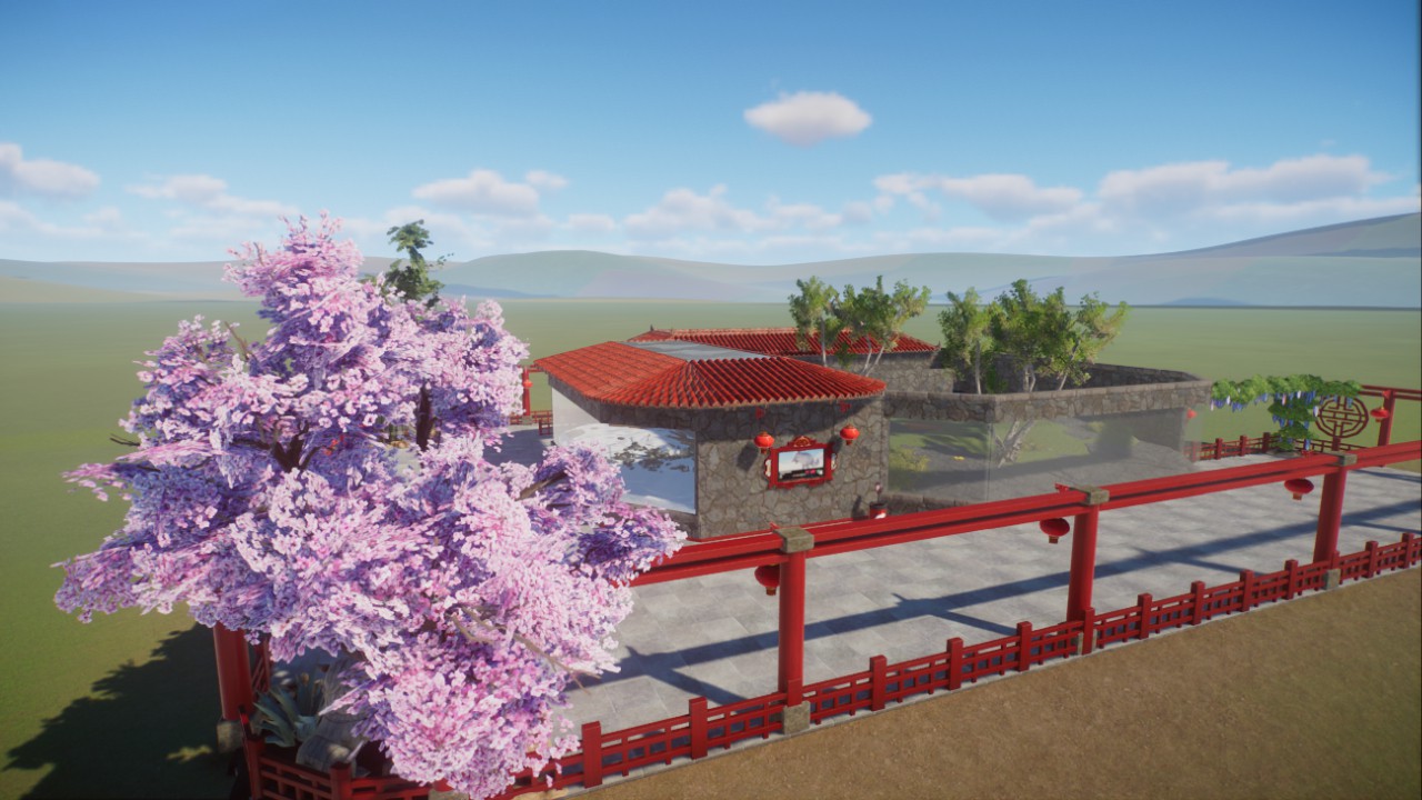 Artic fox habitat Asian style
