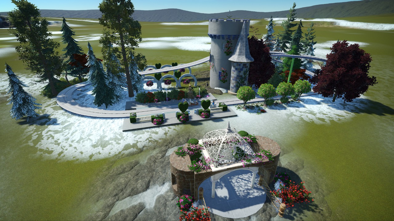 Powered Track Ride Sleigh Ride and Castle