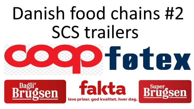 Danish food chains #2 skins for SCS trailers