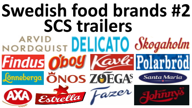 Swedish food brands #2 skins for SCS trailers