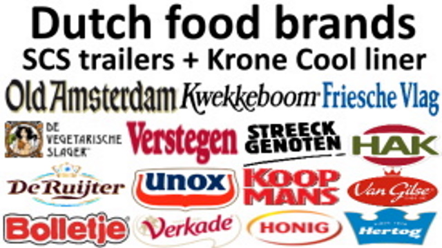 Dutch food brands skins for SCS + Krone Cool Liner trailers